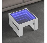 vidaXL Table basse LED infini 847623 50x53x30 cm Blanc