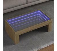 Vidaxl Table Basse Avec Led Infini Chêne Sonoma 90x50x30 Cm