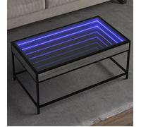 vidaXL Table basse avec LED infini sonoma gris 90x50x41 cm