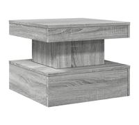vidaXL Table Basse avec Lumières LED, Bout de Canapé, Table d'Appoint, Meuble de Salon Salle de Séjour Intérieur, Moderne, Sonoma Gris