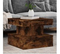 vidaXL Table Basse avec Lumières LED, Bout de Canapé, Table d'Appoint, Meuble de Salon Salle de Séjour Intérieur, Moderne, 839844