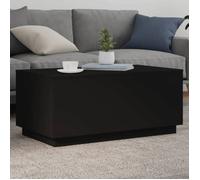vidaXL Table basse avec lumières LED noir 90x50x40 cm