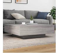 vidaXL Table Basse avec Lumières LED, Table d'Appoint, Bout de Canapé, Meuble de Salon Salle de Séjour, Moderne, Sonoma Gris 836607