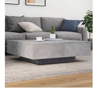 vidaXL Table Basse avec Lumières LED, Table d'Appoint, Bout de Canapé, Meuble de Salon Salle de Séjour, Moderne, Gris Béton 836605
