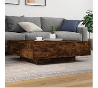 vidaXL Table basse d'appoint avec LED – Moderne – Chêne fumé Bois d'ingénierie