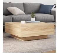 vidaXL Table basse 836590, avec lumières LED, table d'appoint/bout de canapé, chêne sonoma