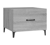 vidaXL Table Basse avec Pieds en Métal Table d'Appoint Meuble de Salon Bout de Canapé Salle de Séjour Intérieur Sonoma Gris 50x50x40 cm