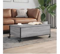 vidaXL Table basse 842299 – avec roulettes et rangement, bout de canapé, moderne