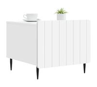 vidaXL Table Basse avec tiroir Blanc 49 x 50 x 42 cm Bois d'ingénierie, Table de café Vintage élégante, Design rectangulaire, Rangement à Deux Niveaux, Accent Tendance pour Votre Salon