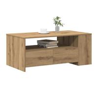 vidaXL Table Basse avec tiroir Chêne Artisanal 102 x 55 x 43,5 cm, Table Basse Chic, Design Moderne, Bois Ingénierie, Mobilier Pratique, Centre de Réunion Sympa