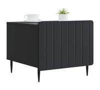 vidaXL Table Basse avec tiroir Noir 49 x 50 x 42 cm Bois d'ingénierie, Table de café Vintage élégante, Design rectangulaire, Rangement à Deux Niveaux, Accent Tendance pour Votre Salon