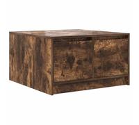 vidaXL Table basse avec tiroirs — chêne fumé 70,5 × 70 × 40 cm