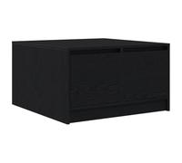 vidaXL Table Basse avec tiroirs chêne Noir 70,5x70x40 cm, Table Centrale, Table de canapé, Table d'accent, Table d'appoint, Table de Salon
