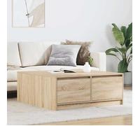 vidaXL Table basse 3328401 avec tiroirs Chêne Sonoma 100x100x40 cm