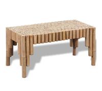 vidaXL Table Basse en Bambou Table de Salon résistante Meuble Mobilier de Salon