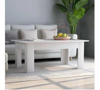 vidaXL Table basse Blanc 100x60x42 cm Bois d'ingénierie 801179