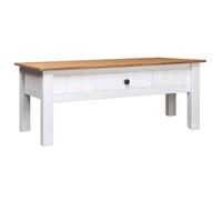 vidaXL Table basse Blanc 100x60x43,5 cm Pin massif Assortiment Panama 282684