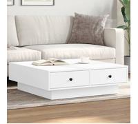 vidaXL Table Basse Blanc 90x90x28 cm Aggloméré