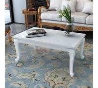 vidaXL Table basse 358560 - blanc brillant 100 x 50 x 42 cm, bois d'ingénierie - Blanc G