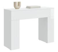 vidaXL Table basse Blanc brillant 102 x 35 x 75 cm Bois d'ingénierie