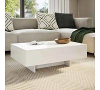 vidaXL Table basse Blanc Brillant