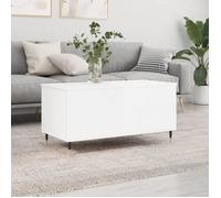 vidaXL Table basse Blanc brillant 90x44,5x45 cm Bois d'ingénierie