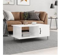 vidaXL Table basse Blanc brillant 90x50x40 cm Bois d'ingénierie 829486