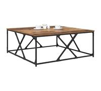 vidaXL Table Basse Bois Ancien 100 x 100 x 40 cm Bois d'ingénierie, Table Basse Moderne, Style Chic pour Salon, Pratique et Robuste, pièce Centrale Qui Fait Son Effet