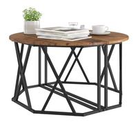 vidaXL Table Basse Bois Ancien 80 x 80 x 42 cm, Table Basse Ronde Moderne, Design élégant, déco Gain de Place, pièce maîtresse pour Salon