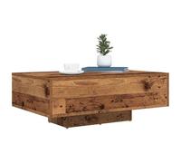 vidaXL Table Basse Bois Ancien 85 x 55 x 31 cm Bois d'ingénierie, Table Basse Moderne, Salon Élégant, LED Bas, Mobilier d'intérieur Multifonctionnel, Centre Élégant