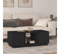 VidaXL Table basse Bois de pin Noir 110x50 cm