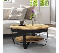 vidaXL Table basse Table d'appoint Bois massif de manguier 65 x 32 cm