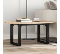Vidaxl Table Basse Cadre En O 80x50x40,5cm Bois De Pin Massif Et Acier Multicolore