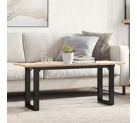 vidaXL Table Basse Cadre en O, Table d'Appoint, Bout de Canapé, Meuble de Salon Salle de Séjour, 110x40x45 cm Bois de Pin 3282667 Marron G