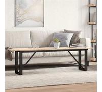 vidaXL Table Basse Cadre en O, Table d'Appoint, Bout de Canapé, Meuble de Salon Salle de Séjour, 160x40x45 cm Bois de Pin 3282668 Marron G