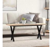 vidaXL Table Basse Cadre en X, Table d'Appoint, Bout de Canapé, Meuble de Salon Salle de Séjour, 110x40x45,5 cm Bois de Pin 3282755 Marron G