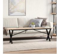 Table Basse Cadre en X, Table d'Appoint, Bout de Canapé, Meuble de Salon Salle de Séjour, 160x40x45 cm Bois de Pin 3282690