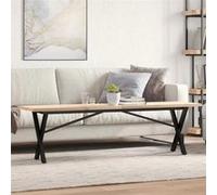 Table Basse Cadre en X, Table d'Appoint, Bout de Canapé, Meuble de Salon Salle de Séjour, 160x40x45,5 cm Bois de Pin 3282756