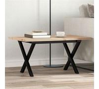vidaXL Table Basse Cadre en X, Table d'Appoint, Bout de Canapé, Meuble de Salon Salle de Séjour, 80x50x40,5cm Bois de Pin 3282750 Marron G