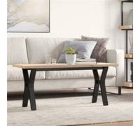 vidaXL Table Basse Cadre en Y, Table d'Appoint, Bout de Canapé, Meuble de Salon Salle de Séjour, 110x40x45,5 cm Bois de Pin 3282777 Marron G