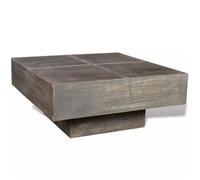 Table basse carrée Marron foncé Bois massif de manguier