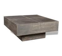 vidaXL Table basse carrée Marron foncé Bois massif de manguier Brun G