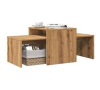 vidaXL Table basse chêne artisanal 100x48x40 cm bois d'ingénierie 856055 Marron G