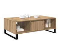 vidaXL Table Basse Chêne Artisanal 104 x 60 x 35 cm Bois d'ingénierie, Table de Salon Tendance, café Moderne, Robuste, pièce Centrale pour déco intérieure Minimaliste