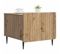 vidaXL Table Basse Chêne Artisanal 49 x 50 x 42 cm Bois d'ingénierie, Table de café Vintage élégante, Design rectangulaire, Rangement à Deux Niveaux, Accent Tendance pour Votre Salon
