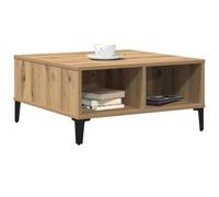 vidaXL Table Basse Chêne Artisanal 60 x 60 x 30 cm | Lignes épurées qui s'intègrent bien dans n'importe quel décor, Un coin pratique pour les livres et les magazines,
