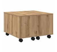 vidaXL Table Basse chêne Artisanal 60x60x38 cm Bois d'ingénierie, Table d'appoint, Table de Salon, Table latérale, Bout de canapé, Table Centrale