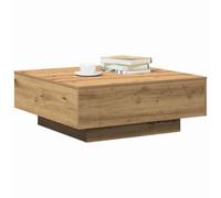 vidaXL Table Basse Chêne Artisanal 80 x 80 x 31 cm | Un style rustique qui met en avant la beauté naturelle et la chaleur, Fabriqué en chêne massif, hyper costaud,