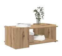 vidaXL Table Basse Chêne Artisanal 90 x 50 x 33 cm Bois d'ingénierie, Table Basse stylée, déco contemporaine pour Salon, Pratique, Rangement spacieux, Facile à Entretenir