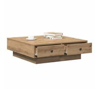 vidaXL Table Basse Chêne Artisanal 90 x 90 x 28 cm Bois d'ingénierie | Cette table basse est vraiment tendance, avec une superbe finition en chêne qui s'adapte à tous les décors,